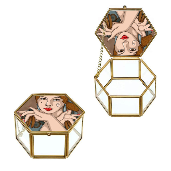 SEVILLA - PORTAGIOIE VETRO ESAGONALE