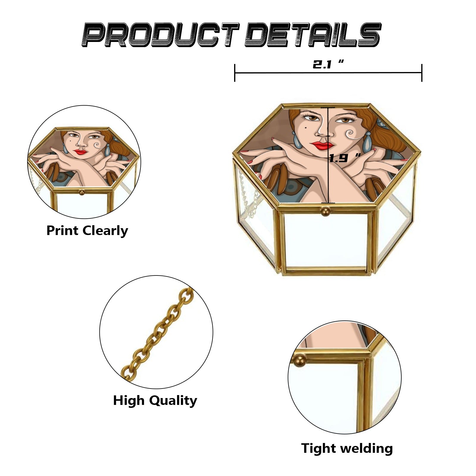 SEVILLA - PORTAGIOIE VETRO ESAGONALE