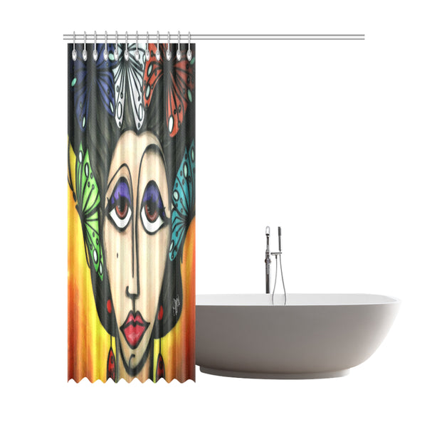 FARFALLE NELLA TESTA - TENDA PER DOCCIA