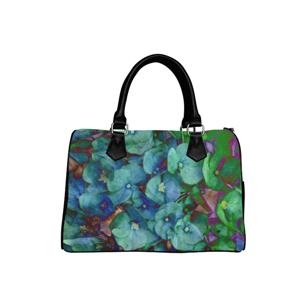 ORTENSIA BLU - BORSA CON MANICI