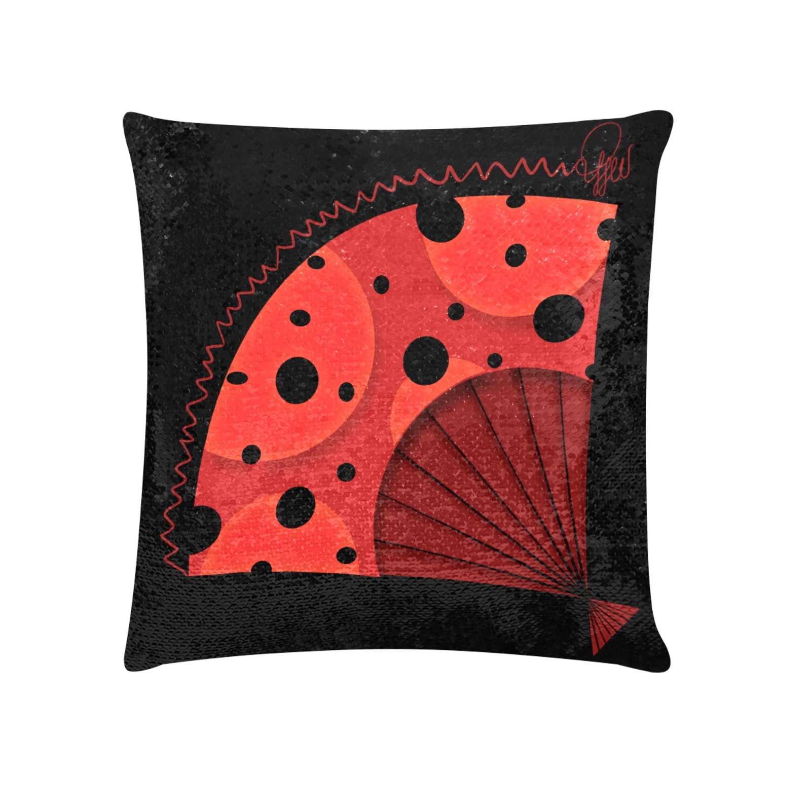 VENTAGLIO - COPRICUSCINO DI PAILLETTES (solo federa)