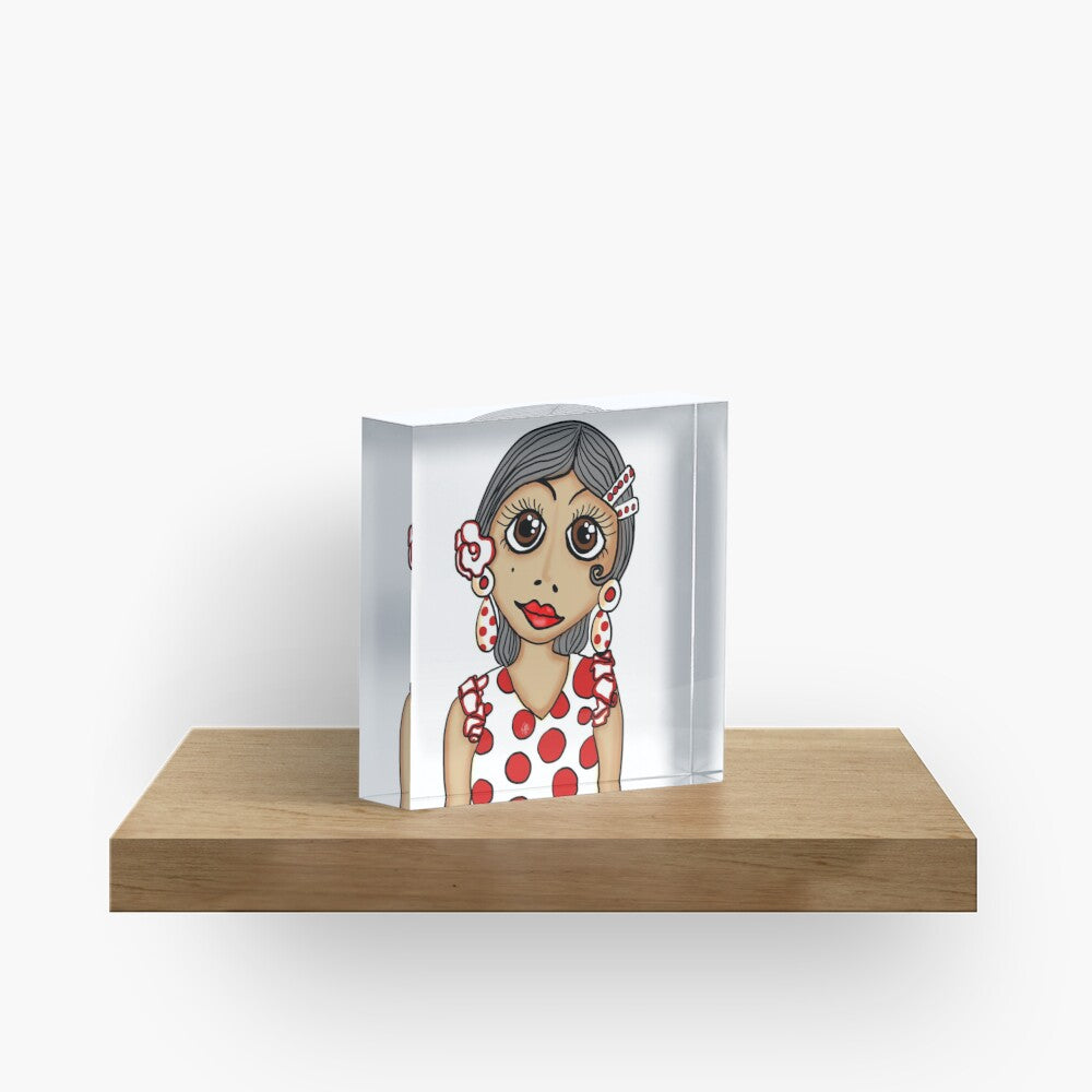 SWEET FLAMENCO - BLOCCO ACRILICO su ordinazione