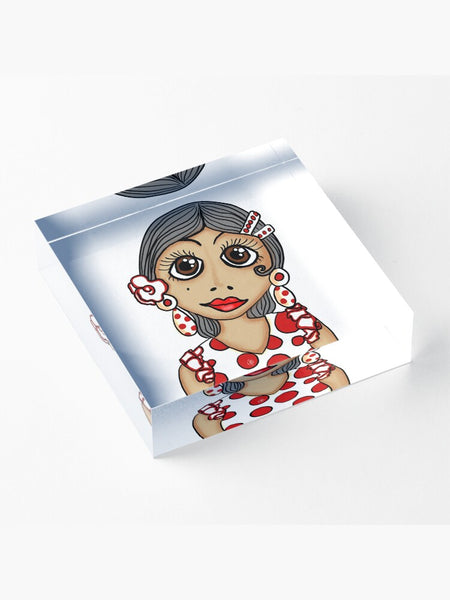 SWEET FLAMENCO - BLOCCO ACRILICO su ordinazione