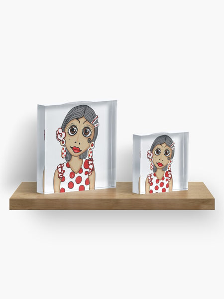 SWEET FLAMENCO - BLOCCO ACRILICO su ordinazione