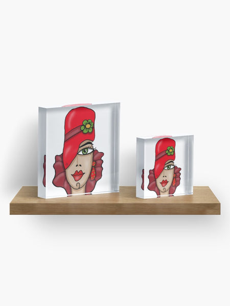 VINTAGE LADY - BLOCCO ACRILICO su ordinazione