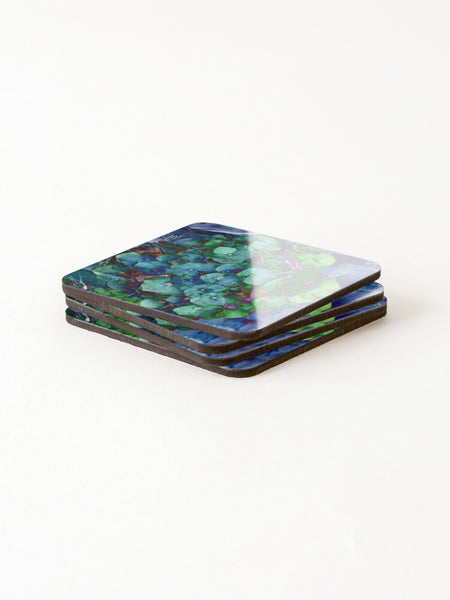 ORTENSIA BLU - SOTTOBICCHIERI (set da 4)