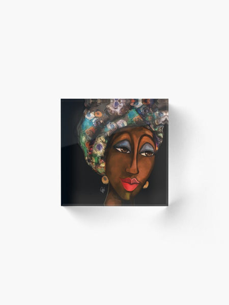 GIOVANE DONNA - BLOCCO ACRILICO su ordinazione