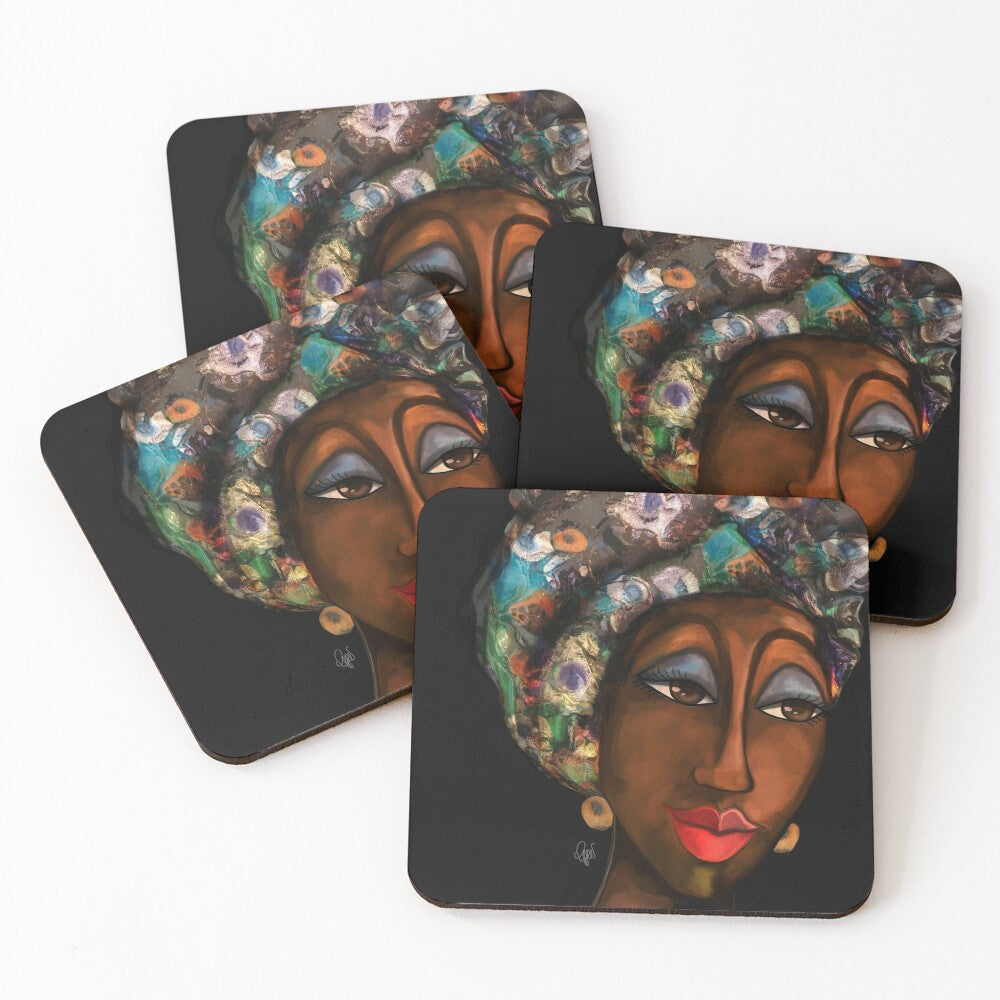 GIOVANE DONNA - SOTTOBICCHIERI (set da 4) su ordinazione