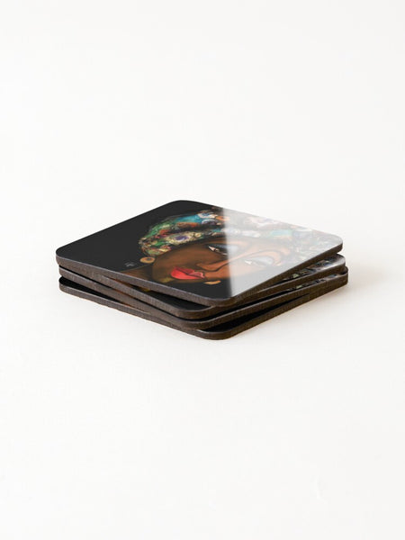 GIOVANE DONNA - SOTTOBICCHIERI (set da 4) su ordinazione